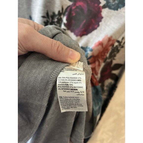 Chico's Top Women's 2P LP Floral Babydoll Pockets Oversized Relaxed - Picture 5 of 9